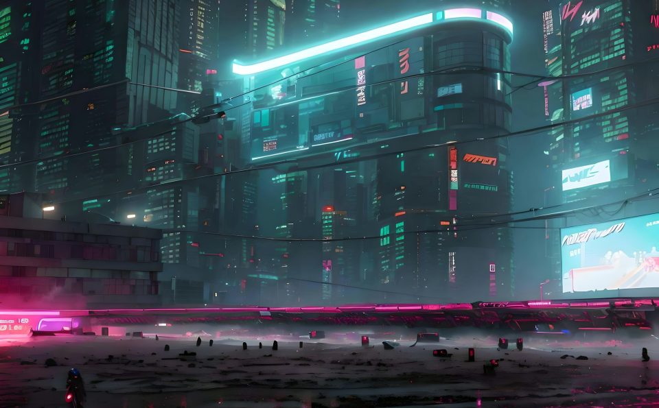 Cyberpunk City multi-tenant building